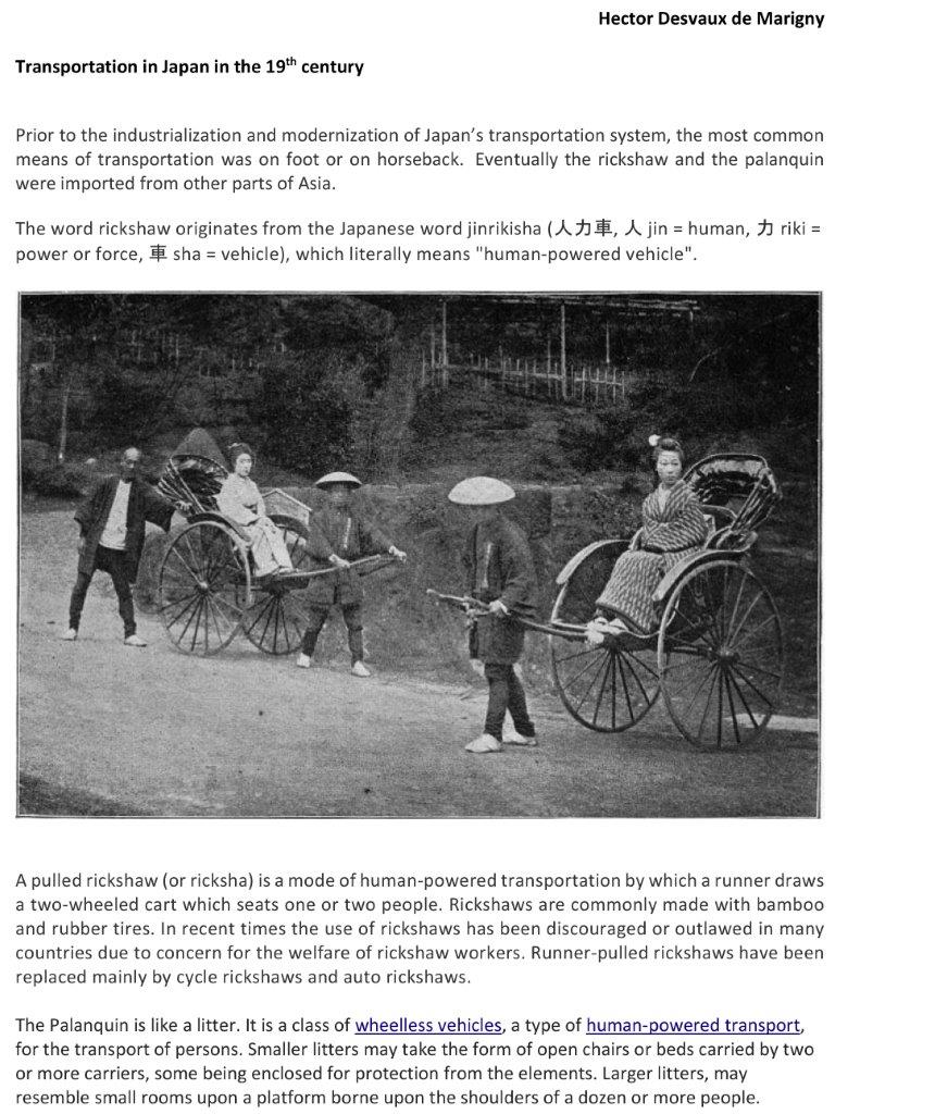 Transportation in Japan in the 19th century Hector-1 copie